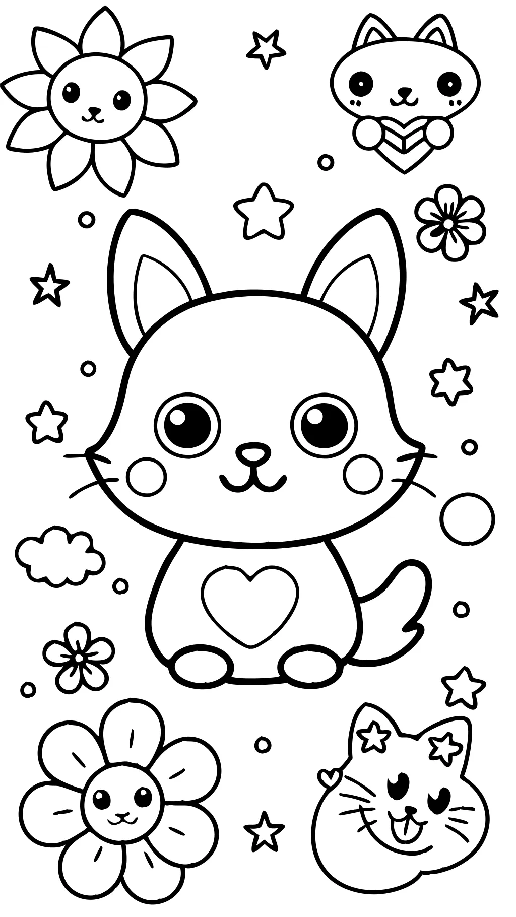 Páginas para colorear kawaii